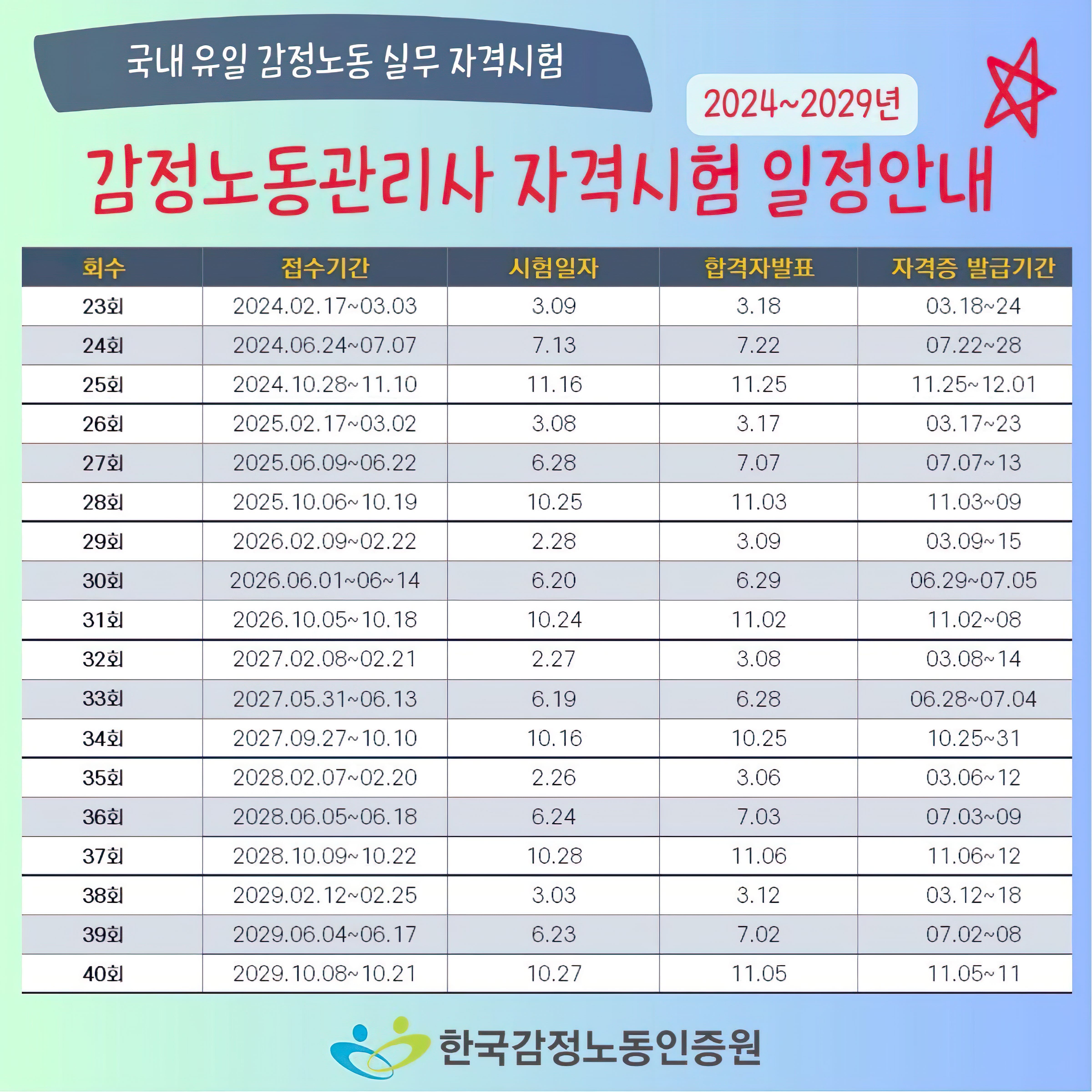 자격시험일정